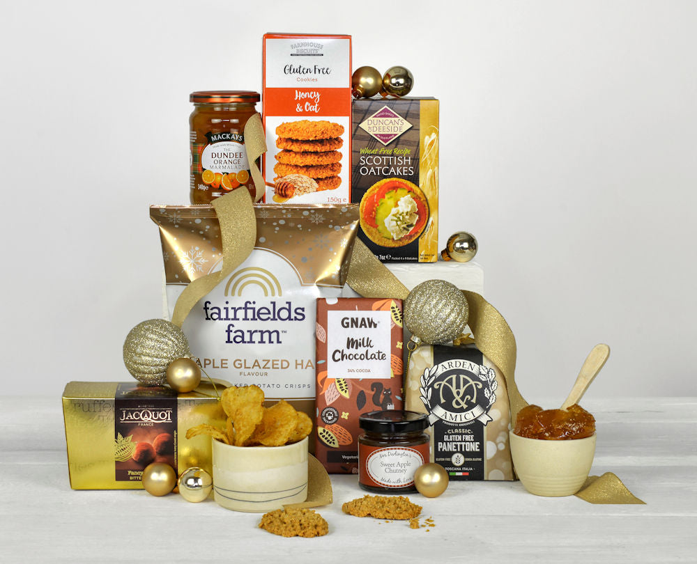 Gluten Free Food products including crisps, marmalade, oatcakes, biscuits chocolates and other luxury products