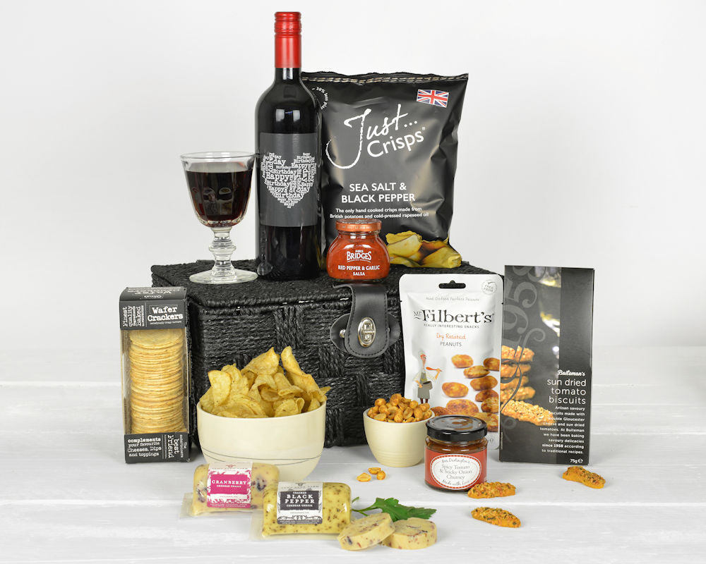 Special Occasion Red Wine and Cheese Gift Hamper Highland Fayre