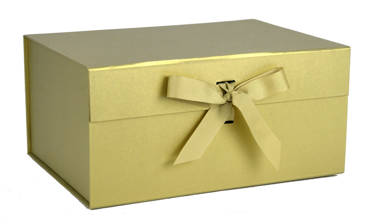 Luxury Gold Gift Box with Gold Ribbon