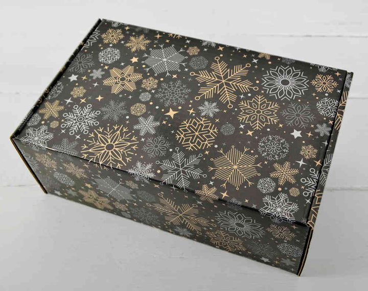 Black and Gold Christmas Gift Box