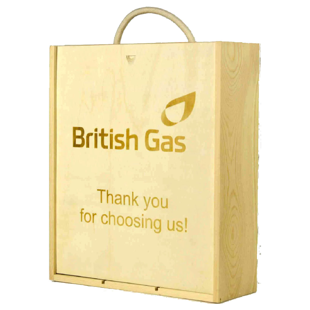 Personalised 3 Bottle Wooden Gift Box