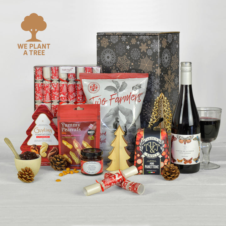 Sustainable Christmas Gift Box with Wine