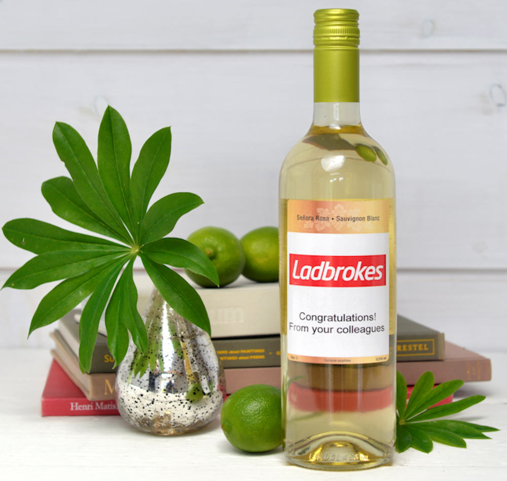 personalised white wine